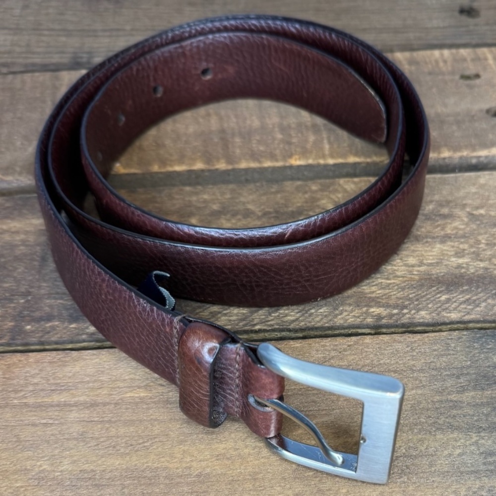 Daniel Crémieux Mens Brown Italian Full Grain Leather Belt size 42, XL